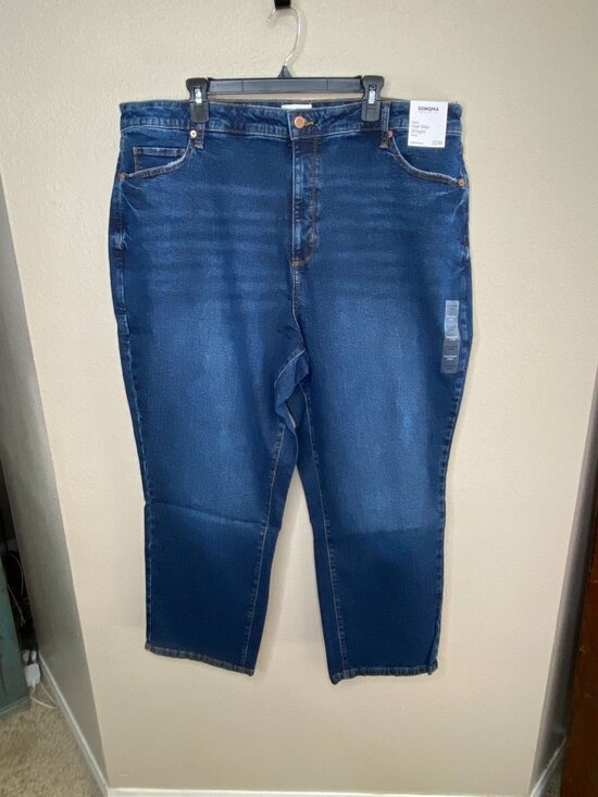 Sonoma Denim - NWT Sonoma Womens Plus High Rise Curvy Straight Jeans 22W Medium Classic Denim